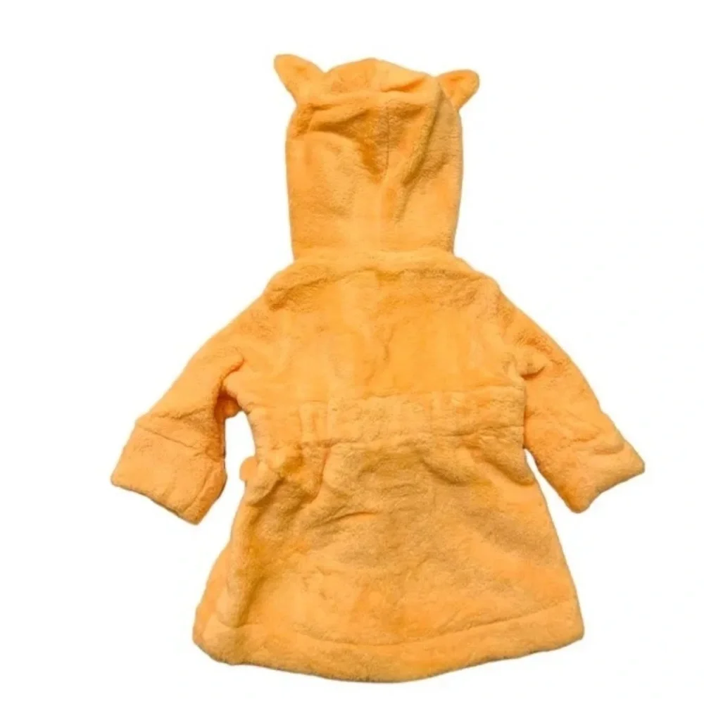 Cloud Island Fox Hooded Bath Robe | 6–9M Orange | NWT